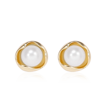 (Self-operated) Idokawa freshwater pearl earrings niche personality 925 sterling silver earrings temperament earrings high-end