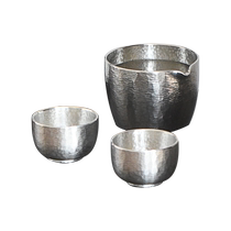 Yanbo Japan Osaka Langka pewter fair cup piece mouth hammer pattern wine set