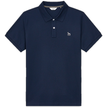 (Self-operated) Hazzys mens casual short-sleeved POLO shirt pure cotton top antibacterial solid color T-shirt trendy