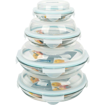 (Self-operated) Glasslock imported tempered glass crisper plate microwave refrigerator dish-shaped sealed box