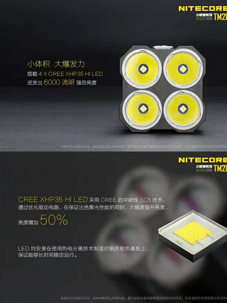 Nitecore Knight Corne TM28 6000 просвет яркий свет Длинный выстрел прямое обвинение электричество фонарик TM26GT модернизированный nitecore/奈特科尔 