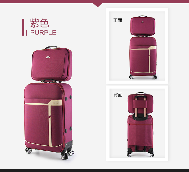Trường hợp xe đẩy vải mẹ hộp 20 inch vali kinh doanh nữ 24 inch hộp vải vali nam 28 inch hộp mật khẩu lớn vali kéo vải