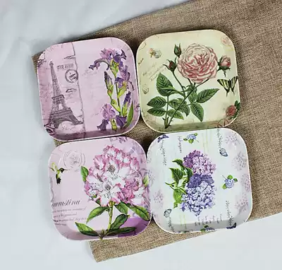 Bone saucer plastic household spit shell plate dried fruit plate square dish snack plate spit bone plate trash plate fruit plate fruit plate