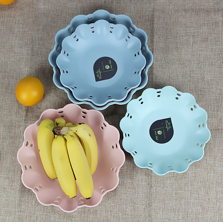 Home Water Fruit Basket Eurostyle Pure Color Melamine Tea Table Plate Creative Living Room Plastic Candy Pan Dry Nut Year Goods Basin