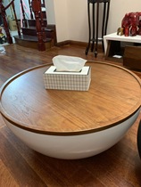 Simple Nordic modern large bowl coffee table creative designer recommends pure white large capacity coffee table table