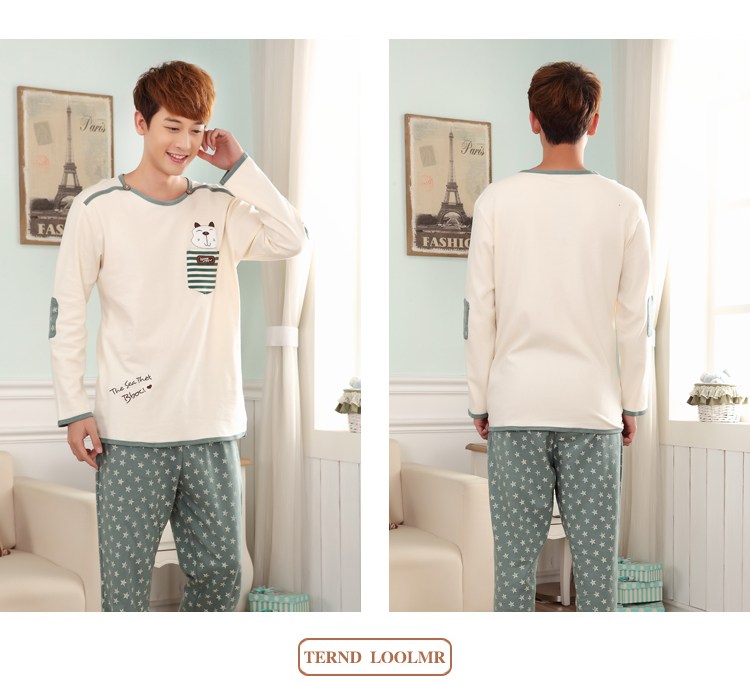 Đặc biệt hàng ngày mùa thu nam đồ ngủ cotton dài tay mùa đông nam dịch vụ nhà cộng với phân bón XL phù hợp giải trí thời trang trung niên u50