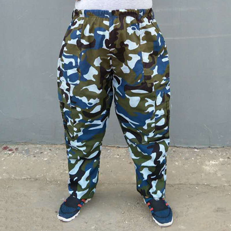 New Fat Camouflage Overalls Men's High-Waisted Simple Pants Large Size Elastic Waist Loose Labor Protection Straight Pants New Fat Camouflage Overalls Men's High-Waisted Simple Pants Large Size Elastic Waist Loose Labor Protection Straight Pants