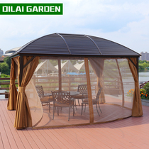 Outdoor Cool Kiosk Aluminum Alloy European Style Barbecue Tent Villa Courtyard Scenic Area Leisure Oversized Canopy Garden Rooftop Pavilion