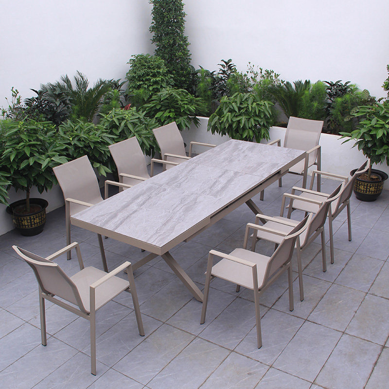 Outdoor Table And Chairs Patio Garden Terrace Casual Home Innate red Nordic minimalist waterproof sunscreen outdoor table and chairs