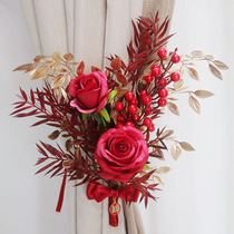 Mingya wedding wedding room layout bedroom living room curtain flower knot strap rope tie tie decoration wedding supplies