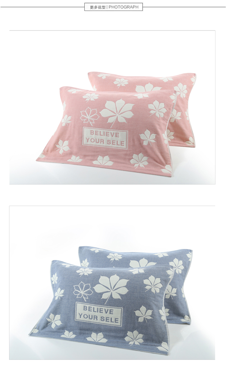 Jie Liya Gối Cotton Chính hãng Người lớn Gối Gối Cặp Thương hiệu Đặc biệt Làm dày Cặp đôi Gối áo gối