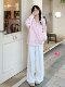 Pink Sweatshirt Jacket for Women, Autumn and Winter, Korean Style, Lazy Style, Loose Fit, Hooded, Zip-Up, Fleece-Lined, Thickened