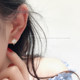 서울 K 골드 라이트 럭셔리 주얼리, 순수 14K/10K 골드 K 골드 골드 스터드 귀걸이, 면처리된 빛나는 지르콘 싱글 귀걸이