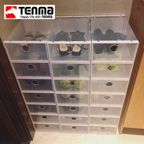  Japan Tianma Co Ltd Shoe box transparent shoe cabinet storage artifact dust-proof and moisture-proof basketball shoes drawer clamshell
