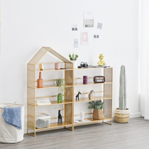 Jane Europe childrens room decoration bookcase small bedroom Small House bookshelf simple living room floor storage rack