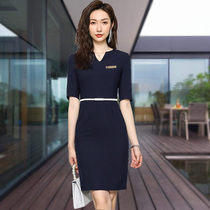 Summer dress temperament goddess fan professional tooling high-end beauty salon thin section sales department work clothes female