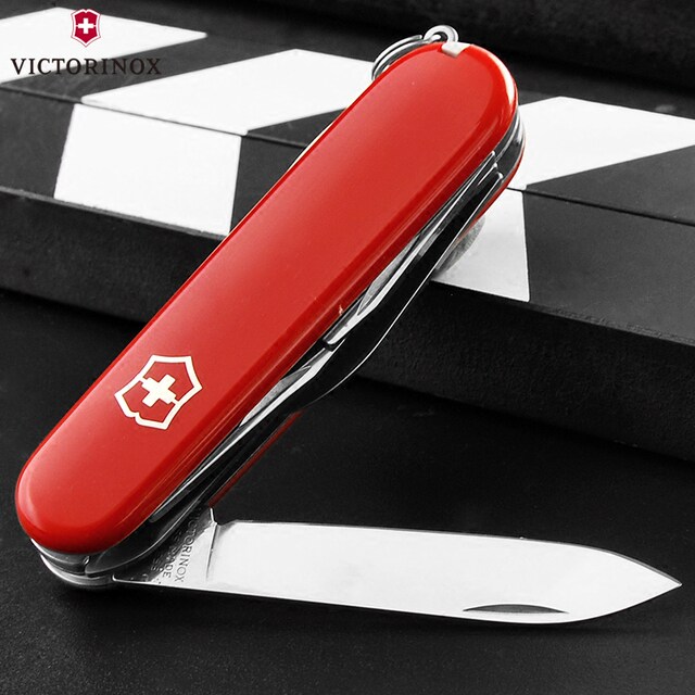 ດັ້ງເດີມ Swiss Army Knife 91mm Camper (ສີແດງ) 1.3613 Victorinox Mini Multi-function Folding Swiss Knife