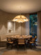 Cream Style Restaurant Chandelier, Petal Design Chandelier, Chinese Restaurant Round Table Atmosphere Light, B&B Hotel Light