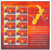 (Sunshine Post Spring Agency)Foreign Stamps New Zealand Millennium Map Sunshine Sheetlet