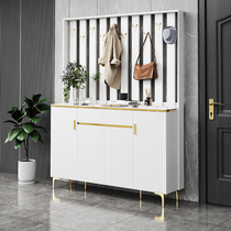New light luxury shoe cabinet with hanging clothes one household door coat rack entrance living room partition cabinet simple locker