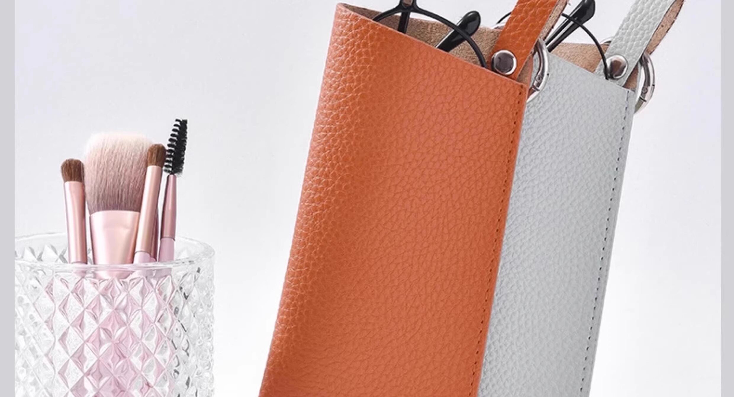 Ящики для хранения очков 便携可挂眼镜收纳袋pu太阳镜墨镜收纳袋眼镜包便捷钥匙圈眼镜挂袋