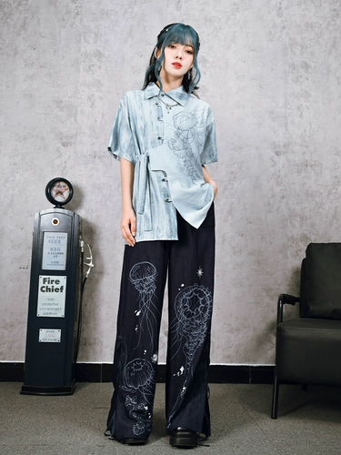 Домик, флуоресцентный ремень, летние штаны, дизайнерские джинсы для отдыха