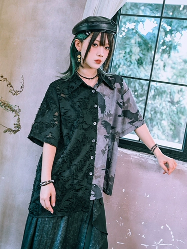 Дизайнерская асимметричная рубашка, китайский стиль