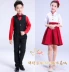 Trẻ em Quần Bib Trang phục Trường tiểu học Điệp khúc Nam và Nữ Chương trình Recital Show Host Tutu Tutu quần áo trẻ em đẹp Trang phục