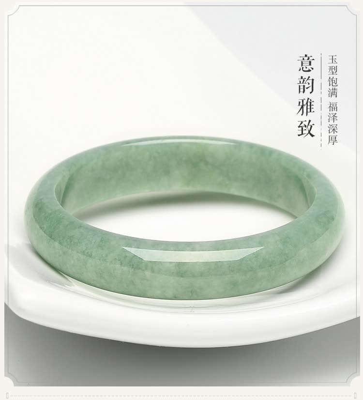 Ngọc bích nữ mô hình tự nhiên màu ngọc lục bảo đích thực Quý Châu màu xanh lá cây ánh sáng màu xanh lá cây màu xanh ngọc bích vòng tay ngọc gái - Vòng đeo tay Cuff vòng tay tinh lâm