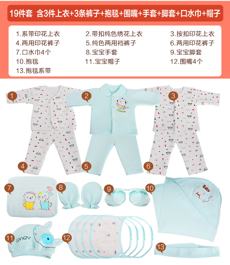 Quần áo sơ sinh cotton sơ sinh set hộp trăng tròn bé đặt món quà món quà mùa hè cao cấp bé hộp quà tặng