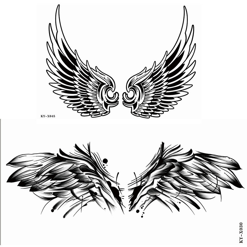 5 Sheets of Angel Wings Herbal Dark Style Juice Semi-Permanent Halloween Back Stickers Waterproof Tattoo Stickers 5 Sheets of Angel Wings Herbal Dark Style Juice Semi-Permanent Halloween Back Stickers Waterproof Tattoo Stickers