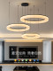 Italian Minimalist Living Room Chandelier, Simple Modern Designer Light Luxury High-End Atmospheric Circular Villa Dining Room Bedroom Lamp