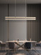 Italian Minimalist Restaurant Chandelier, Modern Minimalist Designer, High-End Light Luxury Dining Table Island Linear Strip Lighting