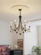 French-Style Vintage Pearl Crystal Chandelier for Living Room, American Designer High-End Artistic Bedroom Lamp, Mid-Century Dining Room Lamp