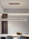 Italian Minimalist Restaurant Chandelier, Modern Minimalist Designer, High-End Light Luxury Dining Table Island Linear Strip Lighting