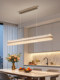 Italian Minimalist Light Luxury Restaurant Chandelier, Modern Minimalist Designer High-End Linear Island Dining Table Lighting Fixture