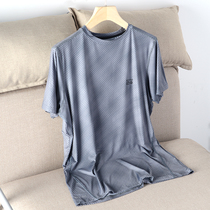 Foreign trade single tail single sports T-shirt mens summer round neck thin stretch stretch breathable sports leisure short sleeve quick drying