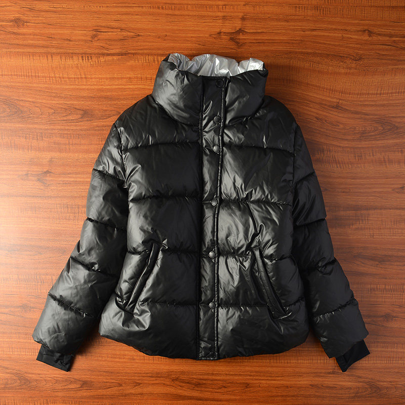 Canadian Bull Goods Foreign Trade Cotton Clothing Female Standout Collar Short thickened Winter Loose Warm Fashion Hit and Pink Bread