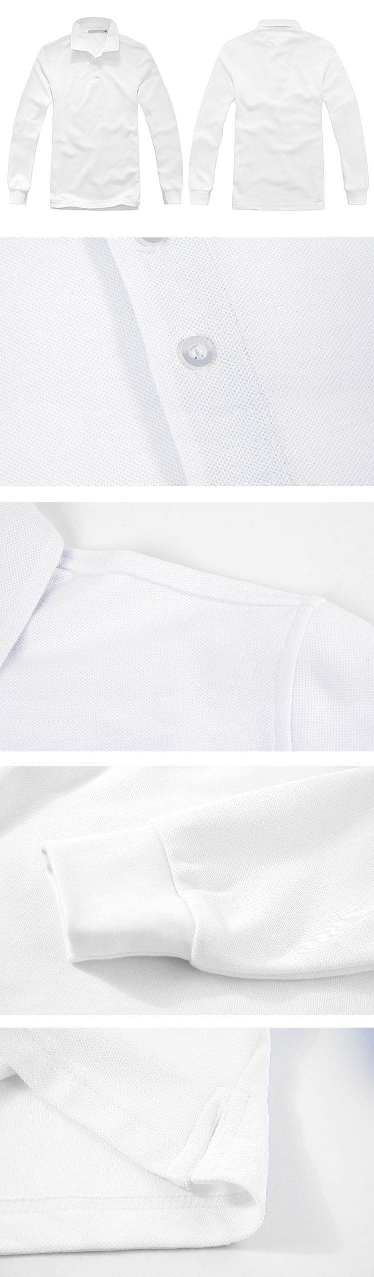 2018 mùa thu mới cho nam áo thun cotton dài tay cotton cotton dài tay POLO ve áo dài tay màu rắn áo phông kẻ ngang nam