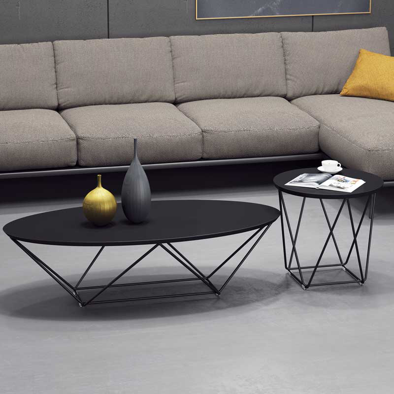 Light extravagant long tea table modern minimalist Nordic full-fit oval Pole minimalist personality designer Round table Sub-size Composition