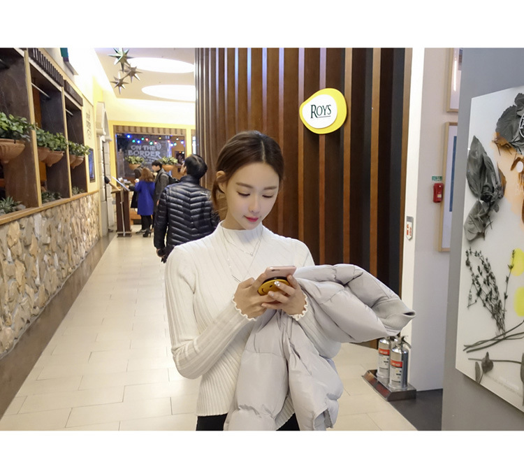 Áo khoác nữ mùa đông phiên bản Hàn Quốc của áo sơ mi Slim đa năng Áo len ngắn không thường xuyên của áo len thắt eo bó sát - Áo len áo kiểu nữ đẹp