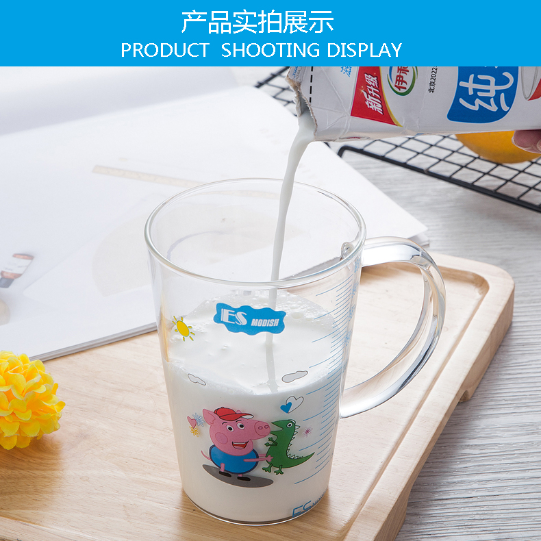 Vành đai chịu nhiệt quy mô cốc sữa trẻ em cốc ăn sáng cốc sữa lò vi sóng với cốc trà rơm - Tách lock and lock bình giữ nhiệt