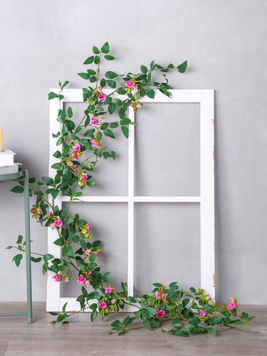 Имитация розовой лозы, искусственный цветок из ротанга, воздуховод для кондиционирования воздуха в гостиной, внутренняя отделка потолка, блокирующая пластиковая лоза