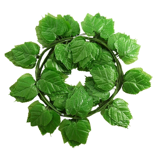 Имитация зеленых листьев редиса, искусственные цветы, виноградные лозы, виноградные листья, лозы для украшения потолочных труб, пластиковые зеленые растения, намотка и блокировка.