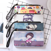 Clutch bag female cute ultra-thin Harajuku soft girl female wallet INS mobile phone bag Change bag small handbag small square bag