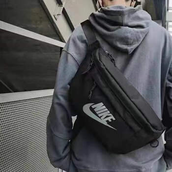Nike wang yibo's same sports waist bag chest bag student large crossbody shoulder bag for men and women ba5751-010