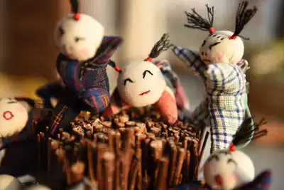 Handmade dirt doll human-shaped cartoon doll puppet mobile phone bag pendant pendant folk fabric home decoration