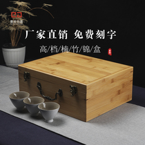 Jingxin packaging bamboo vase big storage box prize gift custom gift box free lettering custom logo