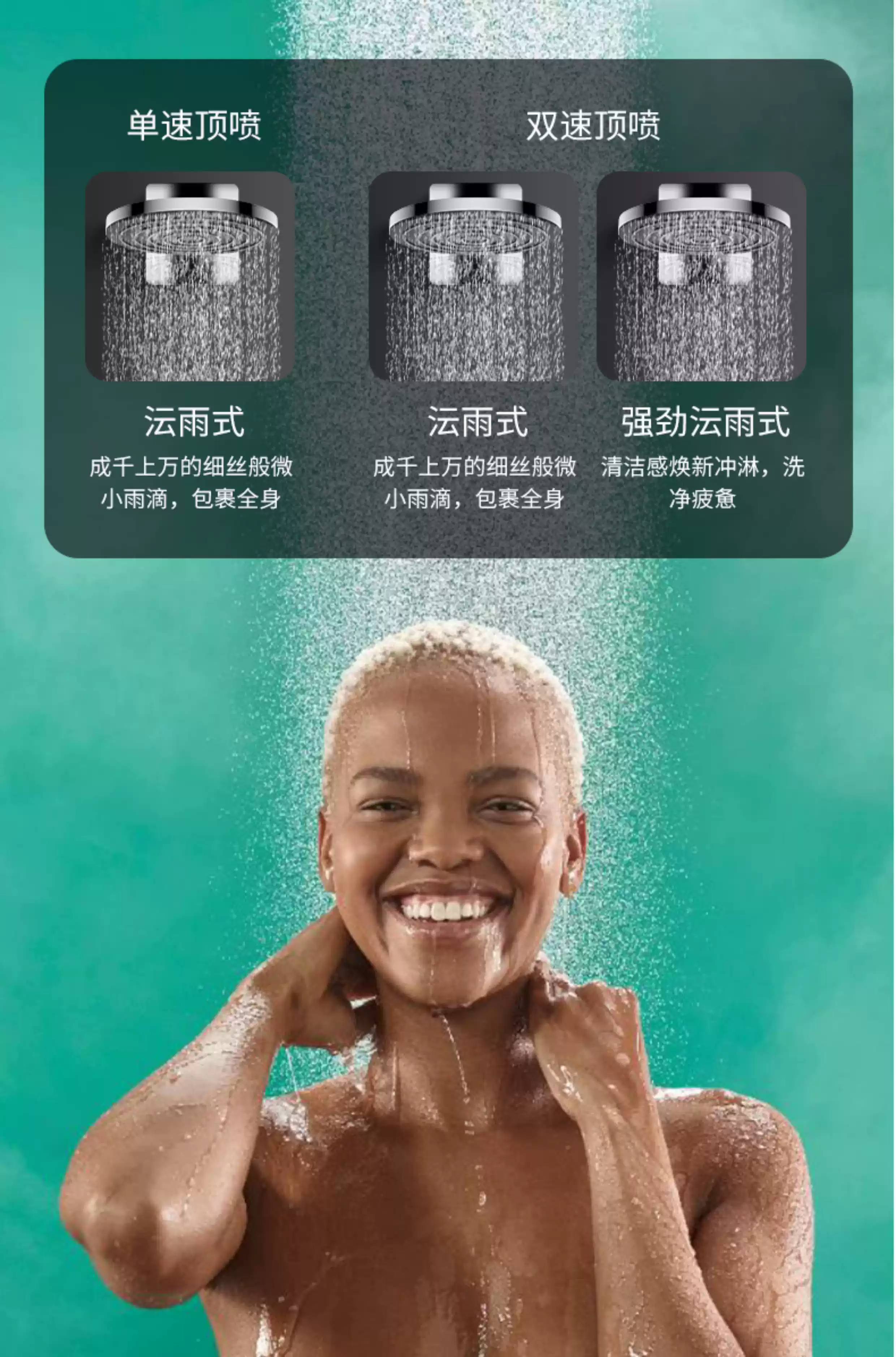 Hansgrohe24141沛適飛260mm入牆式暗裝恆溫淋浴花灑套件24141007