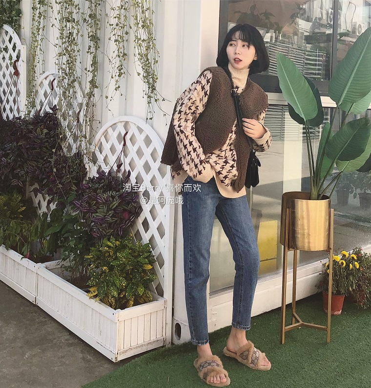 Berry thích bạn và niềm vui Quần jeans cạp cao cạp cao gửi thắt lưng thu đông 2018 phiên bản mới màu rắn Hàn Quốc shop thời trang nữ